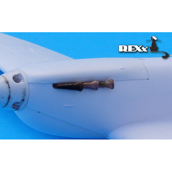 Exhaust Pipes for Spitfire Mk.V Airplane Univers. 1/48 REXx 48010 Branch Pipes