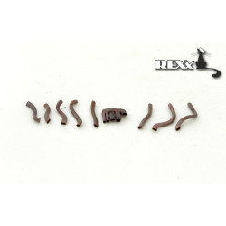 Exhaust Pipes for FW 190A-G Airplane Old Tool Eduard 1/48 REXx 48021 Branch Pipes