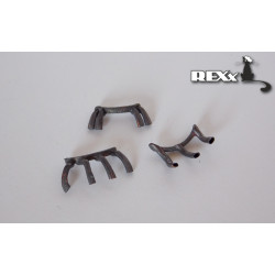 Exhaust Pipes for A6M5 Zero Airplane Hasegawa 1/48 REXx 48029 Branch Pipes