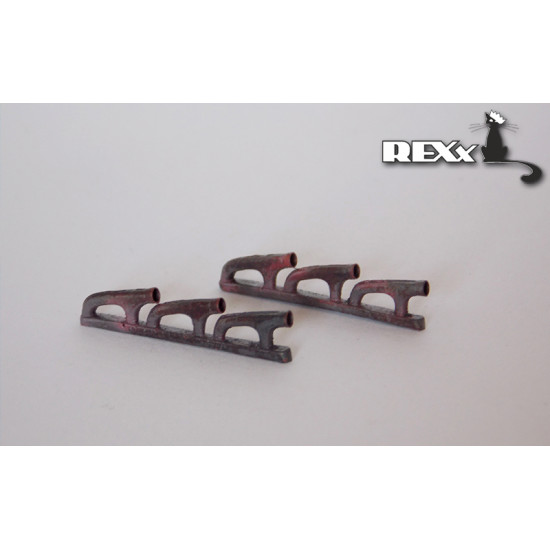 Exhaust Pipes for LaGG-3 Series 29-35 Airplane Univers. 1/48 REXx 48035 Branch Pipes