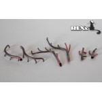 Exhaust pipes for Junkers Ju 52 Airplane 3m, Revell 1/48 REXx 48037 branch pipes