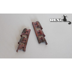 Exhaust Pipes for Hurricane Mk.II high det. Airplane Univers. 1/48 REXx 48043 Branch Pipes