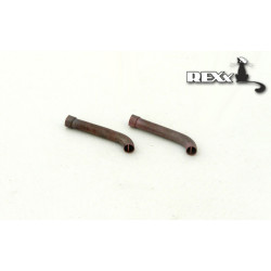 Exhaust Pipes for Pz.Kpfw.V Ausf.ADFG Tank univers. 1/35 REXx 35003 Branch Pipes