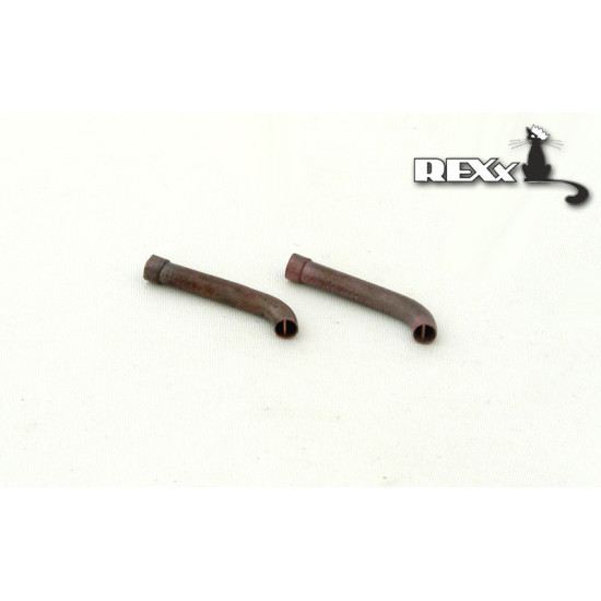 Exhaust Pipes for Pz.Kpfw.V Ausf.ADFG Tank univers. 1/35 REXx 35003 Branch Pipes