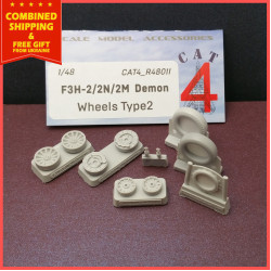 CAT4 R48011 - 1/48 McDonnell F3H-2/2N/2M Demon Wheels Resin Upgrade Set Type 2