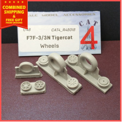 CAT4 R48018 - 1/48 Grumman F7F-3/3N Tigercat Wheels Resin Upgrade Set US Navy