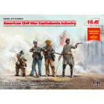 ICM 35021 - 1/35 - American Civil War Confederate Infantry 4 figures