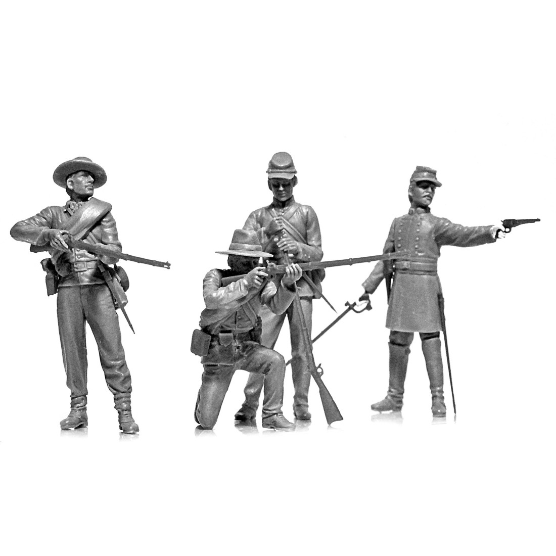 ICM 35021 - 1/35 - American Civil War Confederate Infantry 4 figures ...