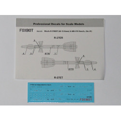 Foxbot 48-055 1/48 Soviet Missile R-27ER/ET (AA-10 Alamo) and AKU-470 Stencils No. 1