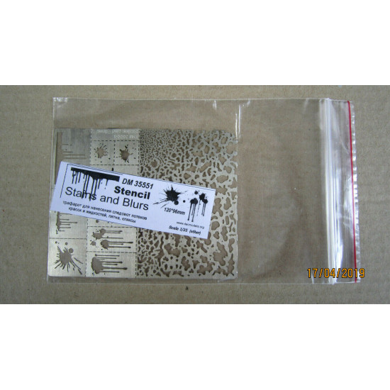 Dan Models 35551 Applying Stencil traces for spatters, stains 2, 1/35 kit scale