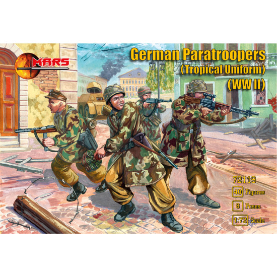 Mars Figures 72119 - 1/72 - German Paratroopers Tropical uniform 40 figures