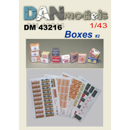 Dan Models 43216 - 1/43 Boxes (alcohol, international aid, bananas, cigarettes)