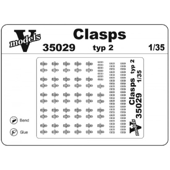 Vmodels 35029 - 1/35 - Photo-etched Clasps type 2