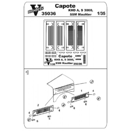 Vmodels 35036 - 1/35 - Photo-etched for Capote KHD A, S3000 /SSM Maltuier