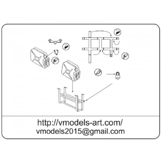 Vmodels 35038 - 1/35 - Photo-etched Fastening of tanks of German trucks