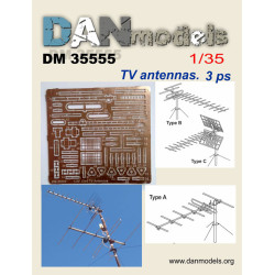 Dan Models 35555 - 1/35 - TV antennas 3pcs. Photo-etched parts