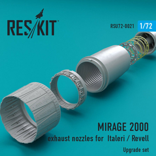 Reskit RSU72-0021 - 1/72 - MIRAGE 2000 exhaust nozzles for Italeri / Revell Reskit RSU72-0021 - 1/72 - MIRAGE 2000 exhaust nozzles for Italeri / Revell