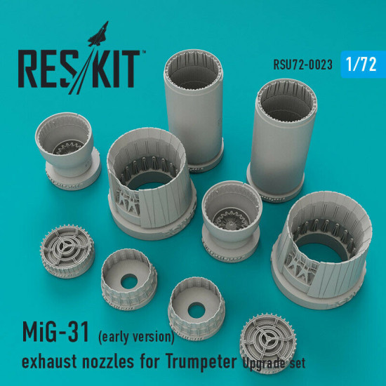 Reskit RSU72-0023 - 1/72 - MiG-31 (early version) exhaust nozzles for Trumpeter Reskit RSU72-0023 - 1/72 - MiG-31 (early version) exhaust nozzles for Trumpeter