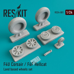 Reskit RS24-0001 - 1/24 - F4U Corsair / F6F Hellcat Land based wheels set