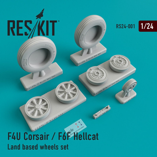 Reskit RS24-0001 - 1/24 - F4U Corsair / F6F Hellcat Land based wheels set Reskit RS24-0001 - 1/24 - F4U Corsair / F6F Hellcat Land based wheels set