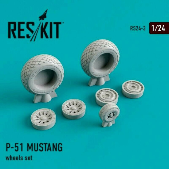 Reskit RS24-0003 - 1/24 - North American P-51 MUSTANG wheels set model kit