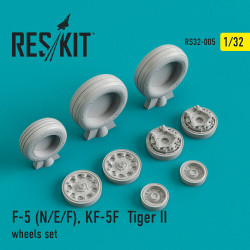 Reskit RS32-0005 - 1/32 - F-5 (N/E/F), KF-5F Tiger II wheels set model kit