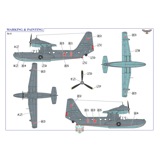 Sova Model 72020 - 1/72 - Be-8 passenger amphibian aircraft