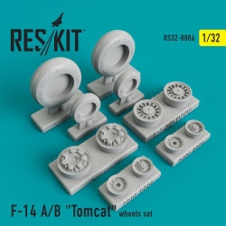 Reskit RS32-0006 - 1/32 - Grumman F-14 AB Tomcat wheels set model kit
