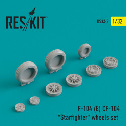 Reskit RS32-0009 - 1/32 - F-104 E CF-104 Starfighter wheels set model kit