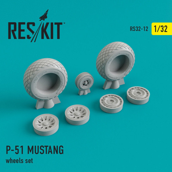 Reskit RS32-0012 - 1/32 - North American P-51 MUSTANG wheels set model kit