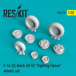 Reskit RS32-0025 - 1/32 - F-16 (C) block 40-52 Fighting Falcon wheels set