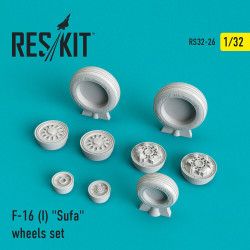 Reskit RS32-0026 - 1/32 - F-16 (I) Sufa wheels set, scale model kit detail