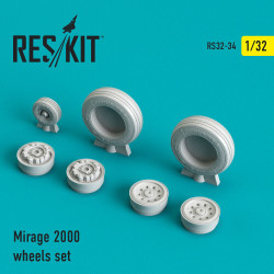 Reskit RS32-0034 - 1/32 - Mirage 2000 wheels set, scale model detail