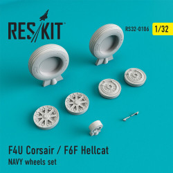 Reskit RS32-0106 - 1/32 - F4U Corsair / F6F Hellcat NAVY wheels set scale