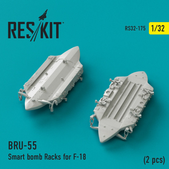 Reskit RS32-0175 - 1/32 BRU-55 Smart bomb Racks for F-18 (2 pcs), scale