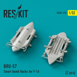 Reskit RS32-0176 - 1/32 BRU-57 Smart bomb Racks for F-16 (2 pcs), scale