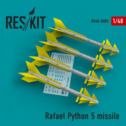 Reskit RS48-0085 - 1/48 - Rafael Python 5 missile (4 pcs) Resin Detail