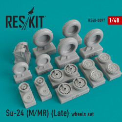 Reskit RS48-0097 - 1/48 - Wheels Set Su-24 (M/MR) Late Resin Detail model