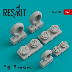 Reskit RS48-0098 - 1/48 Wheels Set Mig-19 Resin Detail Model Kit Scale