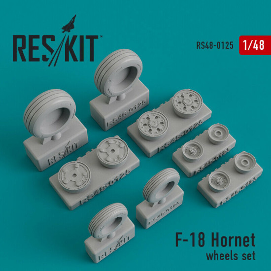 Reskit RS48-0125 - 1/48 - Wheels set for F-18 Hornet Resin Detail