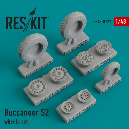 Reskit RS48-0127 - 1/48 Wheels set for Buccaneer S2 Resin Detail