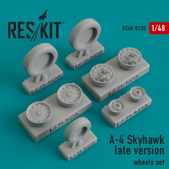Reskit RS48-0130 - 1/48 - Wheels set for A-4 Skyhawk late version Resin Detail
