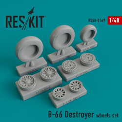 Reskit RS48-0169 - 1/48 Wheels set for B-66 Destroyer Resin Detail