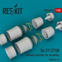 Reskit RSU48-0013 - 1/48 Su-27/27UB exhaust nozzles for Academy
