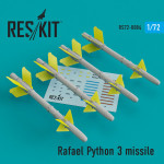 Reskit RS72-0084 - 1/72 - Rafael Python 3 missile (4 pcs) Resin Detail