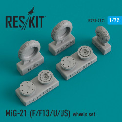 Reskit RS72-0121 - 1/72 Resin wheels set for MiG-21 (F/F13/U/US) Resin Detail