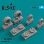Reskit RS72-0125 - 1/72 - Resin wheels set F-18 Hornet Resin Detail