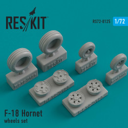 Reskit RS72-0125 - 1/72 - Resin wheels set F-18 Hornet Resin Detail