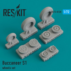 Reskit RS72-0128 - 1/72 - Resin wheels set Buccaneer S1 Resin Detail