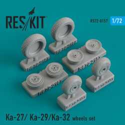 Reskit RS72-0157 - 1/72 - Resin wheels set for Ka-27/ Ka-29/Ka-32 Resin Detail